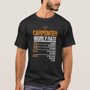 Carpenter Hourly Rate Woodworking For Carpenters T-Shirt