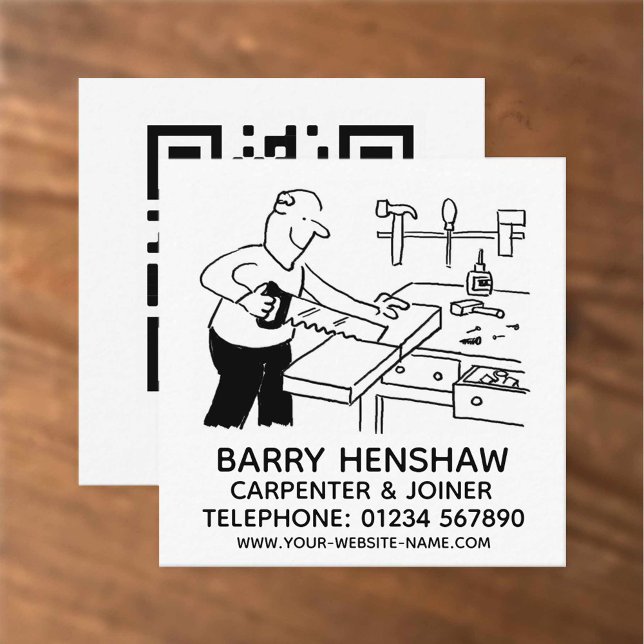 Carpenter & Joiner Promotional Square Business Card (Creator Uploaded)