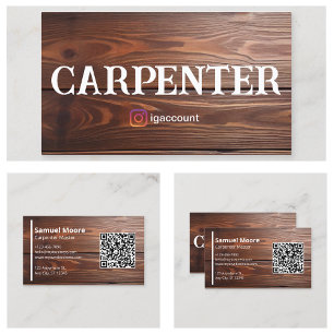 Carpenter Master Woodworking Industry Business Card