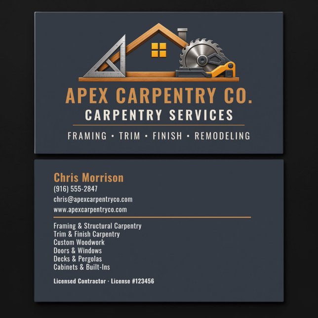Carpenter Professional Services Business Card (Creator Uploaded)