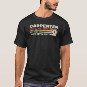 Carpenter retro for men carpenters woodworker for T-Shirt