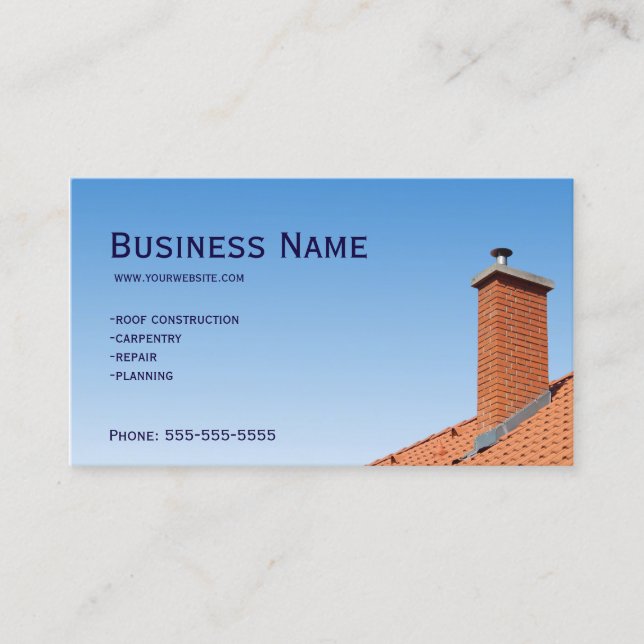 Carpenter roof business card (Front)
