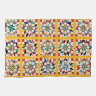Carpenter’s wheel quilt tea towel