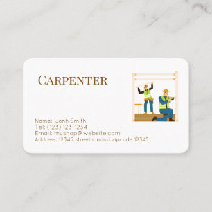 carpenter services editable   business card