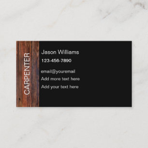 Carpenter Simple New Business Cards Template