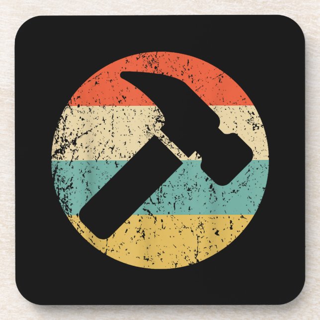 Carpenter Vintage Retro Hammer Coaster (Front)