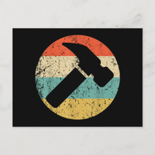 Carpenter Vintage Retro Hammer Postcard