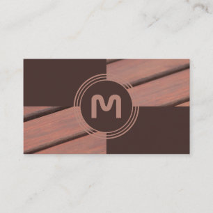 Carpenter with 100% natural organic wooden style b business card