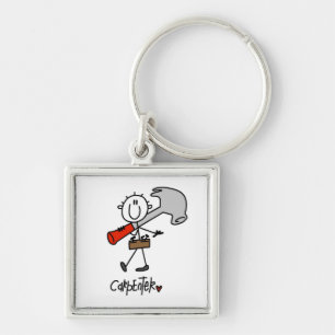 Carpenter With Hammer Key Ring