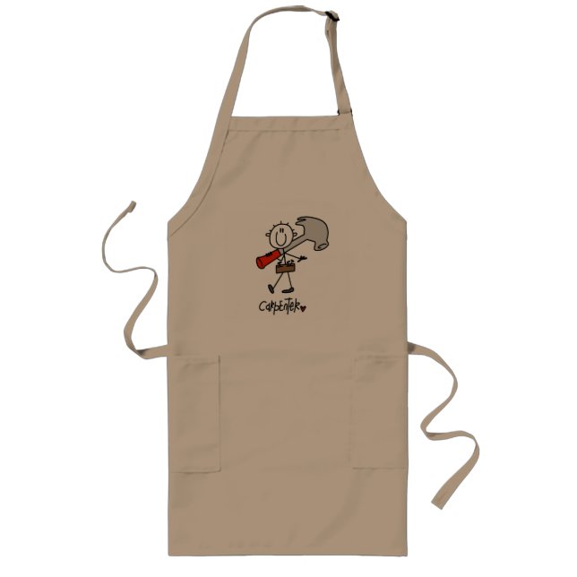 Carpenter With Hammer Long Apron (Front)