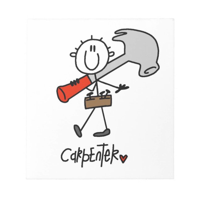 Carpenter With Hammer Notepad (Front)