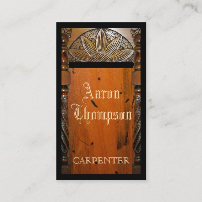 Carpenter Woodwork Business Card (Front)