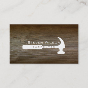 Carpenter Woodworker Professional Tool Wood Business Card