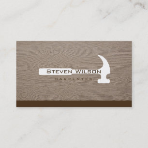 Carpenter Woodworker Professional Tool Wood Business Card