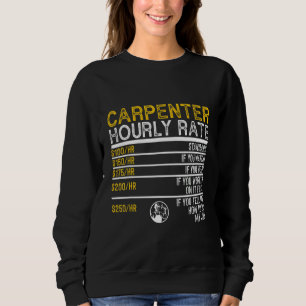 Carpenter Woodworking Handyman Hourly Rate Mens Wo Sweatshirt