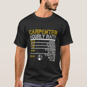 Carpenter Woodworking Handyman Hourly Rate Mens Wo T-Shirt