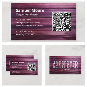 Carpenter Woodworking Industry Business Card