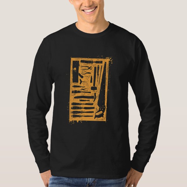 Carpentermen Dad Woodworking T-Shirt (Front)