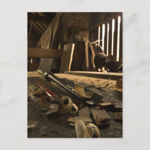 Carpenters Busy Workshop Postcard