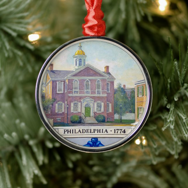 Carpenter's Hall - Philadelphia, Pennsylvania Metal Tree Decoration (Tree)
