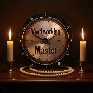 Carpenter's Saw Blade Large Clock