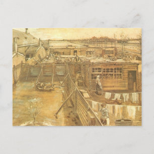 Carpenter's Yard and Laundry by Vincent van Gogh Postcard
