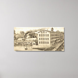 Carpentersville Illinois Iron and Bolt Co. 1871 Canvas Print