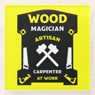 Carpentry And Woodworking Glass Coaster