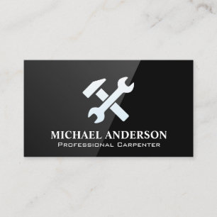 Carpentry Hand Tools   Black Gloss Business Card