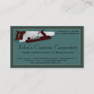 Carpentry Service Business Card