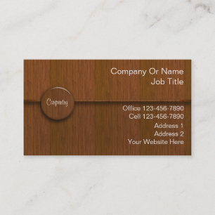 Carpentry Services Wood Grain Look Business Card