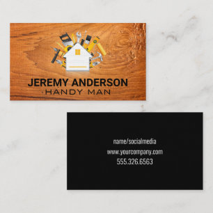 Carpentry Tools and Home Construction Business Card