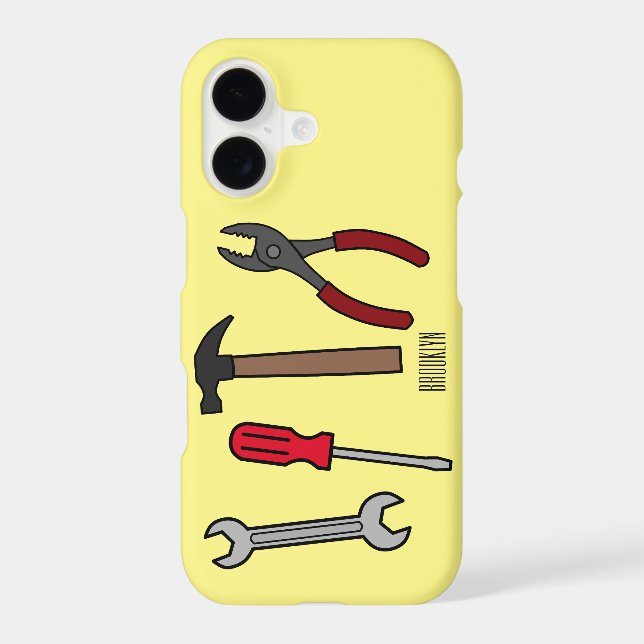 Carpentry tools cartoon illustration  (Back)