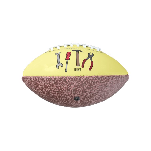 Carpentry tools cartoon illustration  football (Rotated 270)