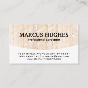 Carpentry Tools Hardwood Panels Business Card