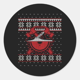Carpentry Tools Woodworker Carpenter Ugly Classic Round Sticker