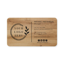 Carpentry Wood Logo Social Media QR Code