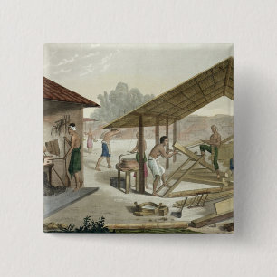 Carpentry Workshop in Kupang, Timor, plate 6 from 15 Cm Square Badge