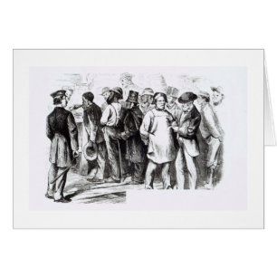 Carpet Baggers, late 1860s (engraving) (b/w photo)