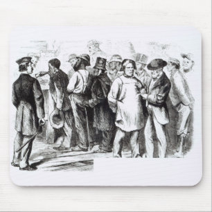 Carpet Baggers, late 1860s (engraving) (b/w photo) Mouse Pad