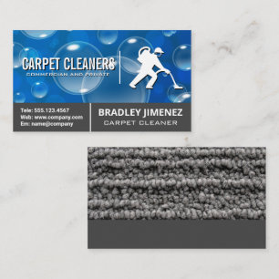 Carpet Cleaner Carpet Rug Soap Bubbles Business Card
