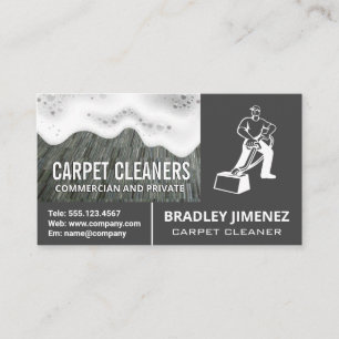 Carpet Cleaner Carpet Rug Soap Suds Business Card