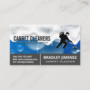 Carpet Cleaner Carpet Rug Soap Suds Business Card