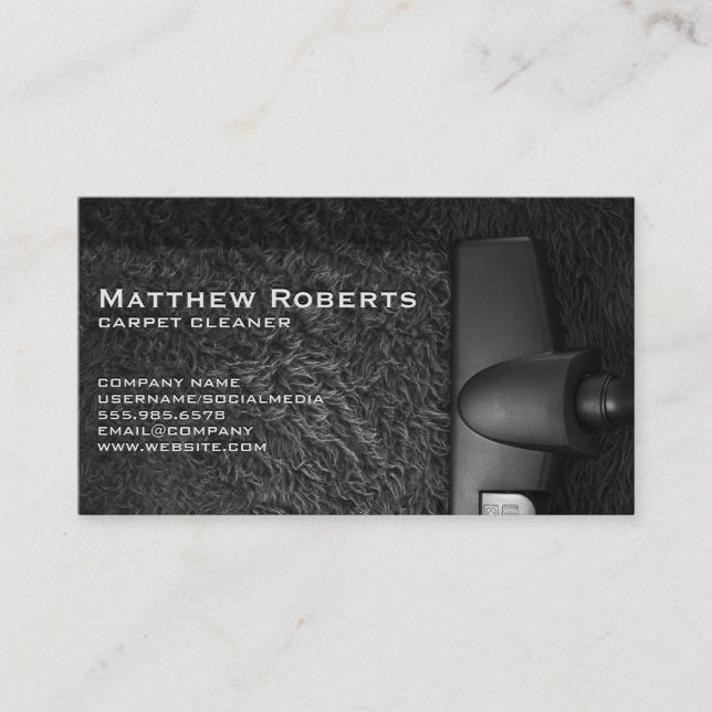 Carpet Cleaner | Carpeting Business Card (Front)