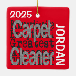 Carpet Cleaner Extraordinaire Ceramic Ornament