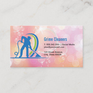 Carpet Cleaner Janitor Maid Services Business Card