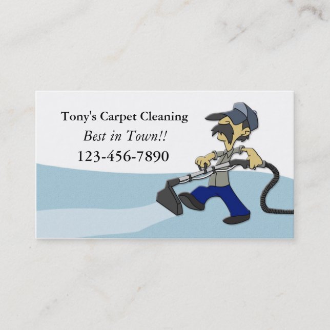 Carpet Cleaning Business Card (Front)