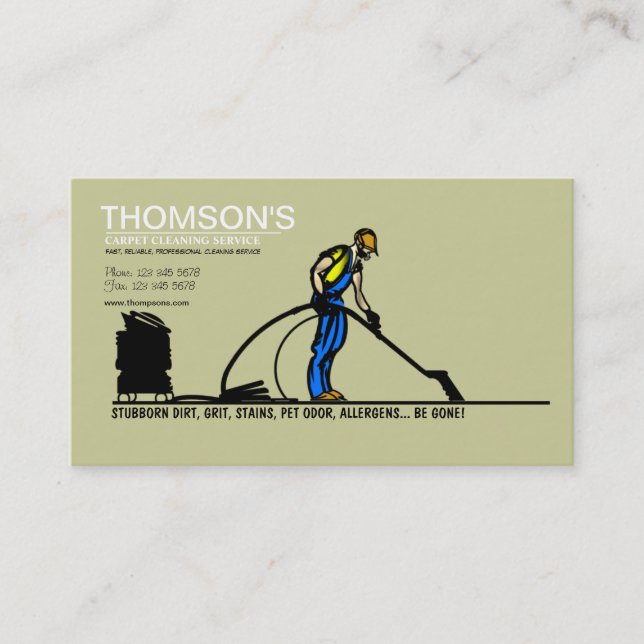 Carpet Cleaning Business Card (Front)