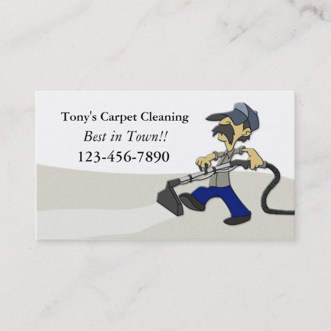 Carpet Cleaning Business Card (Front)