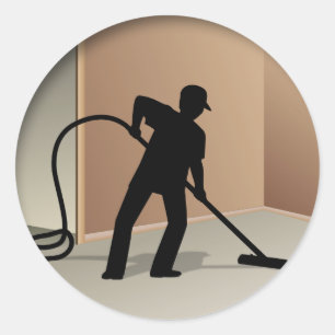 Carpet Cleaning Classic Round Sticker
